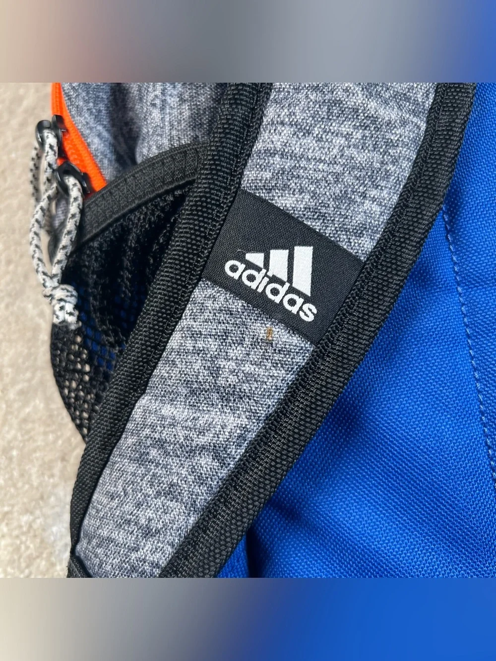Adidas Backpack Heathered Black Blue